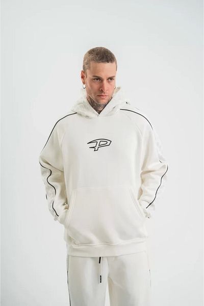 Silerra Polizei Premium Quality Unisex Hooded Intermediate Sweatshirt - White