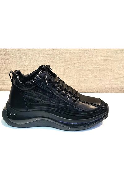 Guja 23K504-3 Pantofi negri din piele pentru bărbați