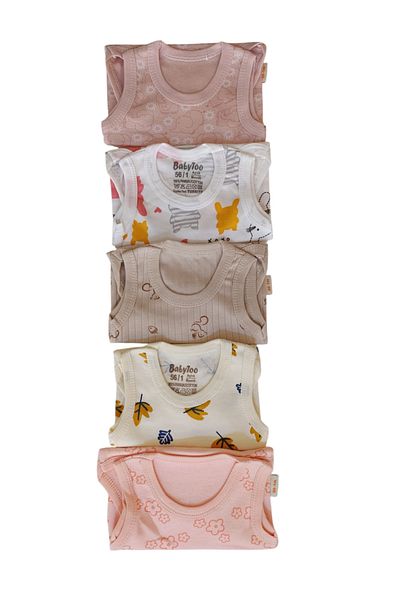 Babytoo 100% Organic Cotton 5-Piece Baby Girl Snap Body Suit