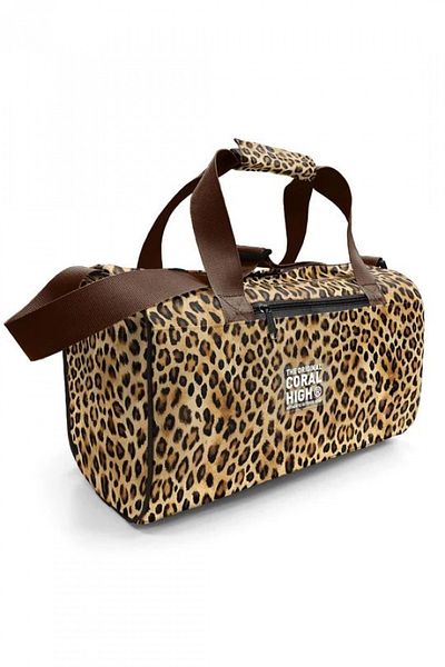Coral High Brown Leopard Patterned Sports Bag 27533