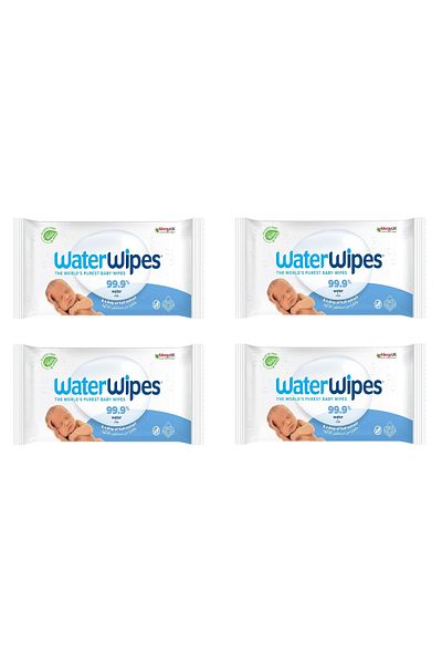 WaterWipes Baby Wipes Original Plastic Free Wipes, 240 Wipes (PACK OF 4)