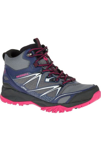 Merrell Merrel Capra Bolt Mid Gore-tex للنساء J35944 أسود رمادي