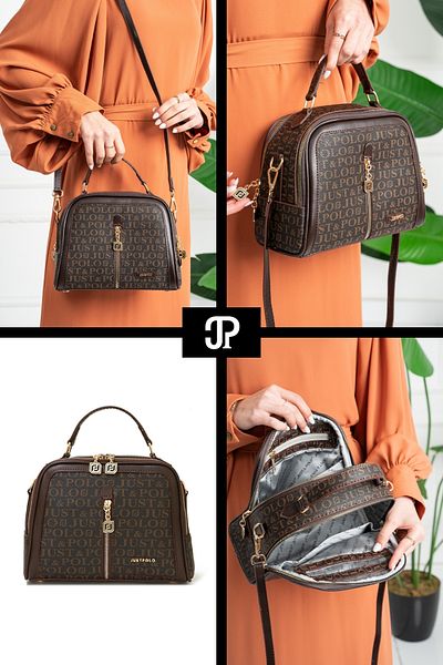 Just Polo Original Women's New Season Luxury Soft Leather Adjustable Cross Strap Stylish Hand and Shoulder Bag