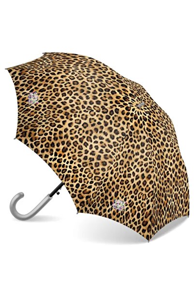 Coral High Kids Kahverengi Leopar Desenli Çocuk Şemsiyesi 12670