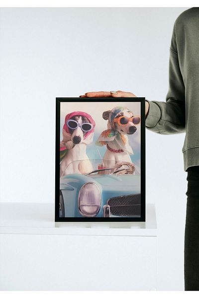 Arthopia Retro Cool 90's Dogs Cool Dogs Pinterest Αφίσα με κορνίζα Υψηλής ποιότητας ζωγραφική σχεδίου