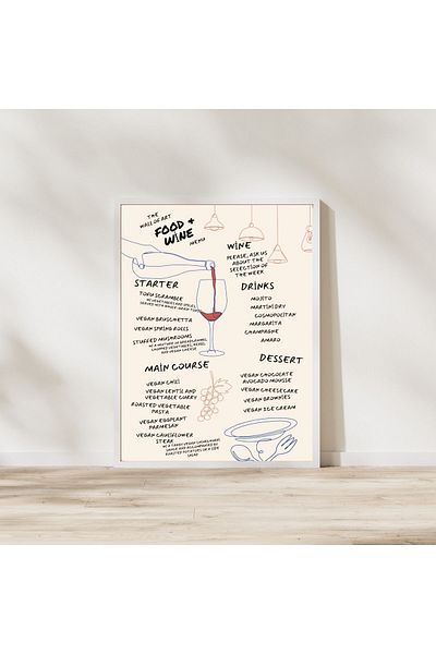 Arthopia Pinterest Wine - Πίνακας υψηλής ποιότητας σχεδίου με κορνίζα με αφίσα κρασιού