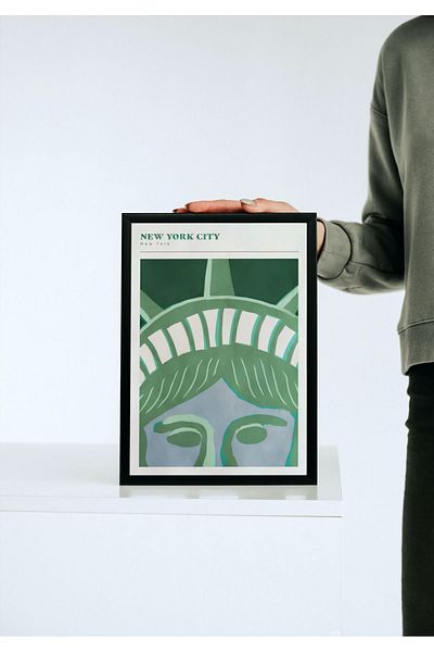 Arthopia Νέα Υόρκη Pinterest Αφίσα με κορνίζα Υψηλής ποιότητας διακοσμητικό σχέδιο ζωγραφικής
