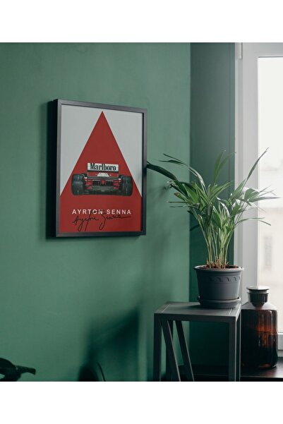 Arthopia Formula 1 Ayrton Senna Poster Çerçeveli Yüksek Kaliteli Tasarım Tablo