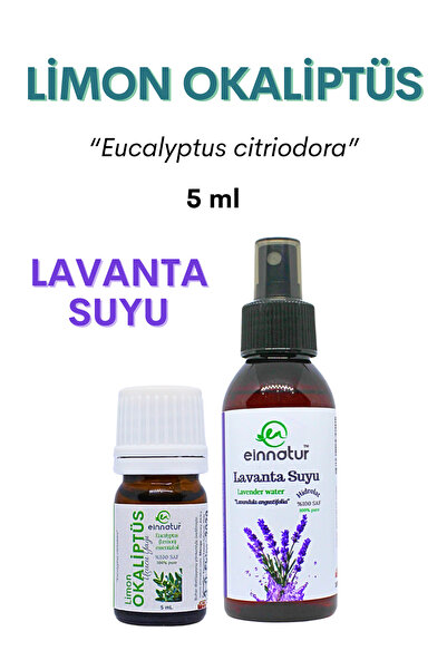 EinNatur زيت الأوكالبتوس الليموني 5 مل، ماء اللافندر 100 مل، الأوكالبتوس، الأ...