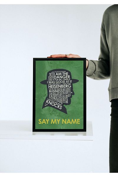 Arthopia Vintage Pinterest Breaking Bad Say My Name Πίνακας υψηλής ποιότητας σχεδίου με κορνίζα