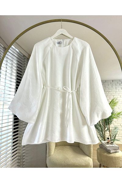 ensade Modal Woven Balloon Sleeve Tunic