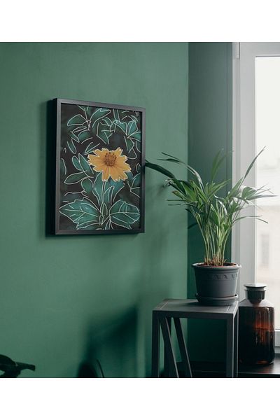 Arthopia Yelllow Flowers Floral Bouquet Aestethic Pinterest Δώρο Αφίσα Πίνακας καλλιτεχνικού σχεδιασμού με κορνίζα