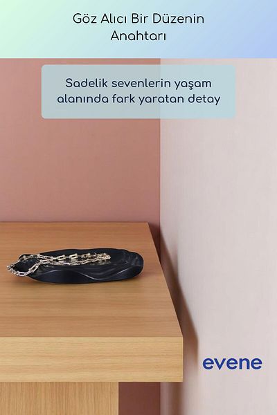 Evene Jewelry Organizer Makeup Organizer Cosmetic Organizer Διακοσμητικό πιάτο Μαύρο Χρώμα Μοντέλο 26