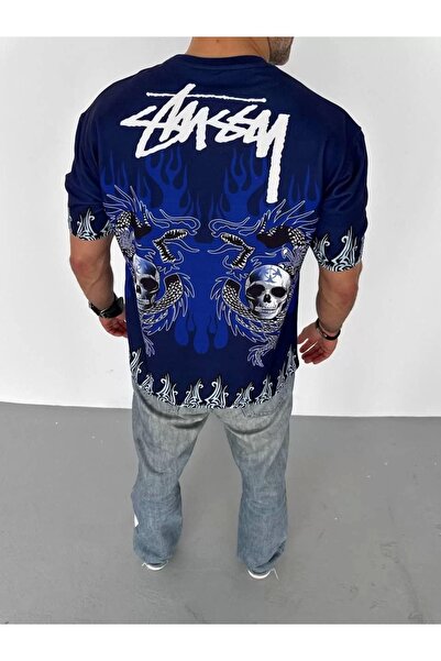 HAZEGO Μπλουζάκι Unisex Μπλουζάκι Κρου Νεκ Εντυπωσιακό Oversize - Λαχανί