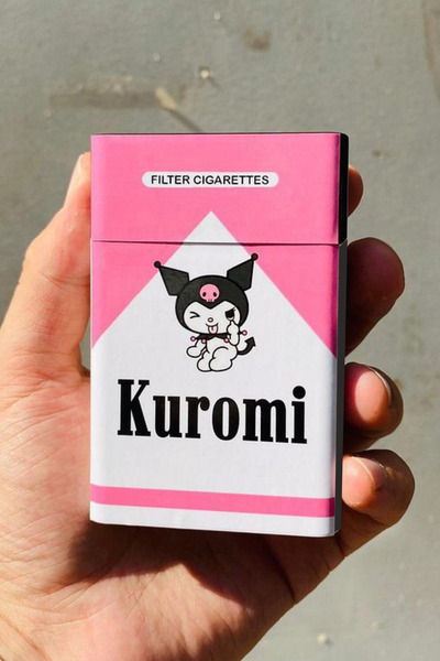 SARANG Tabaka - Kuromi Pembe Standart Plastik Sigara Tabakası Kutusu