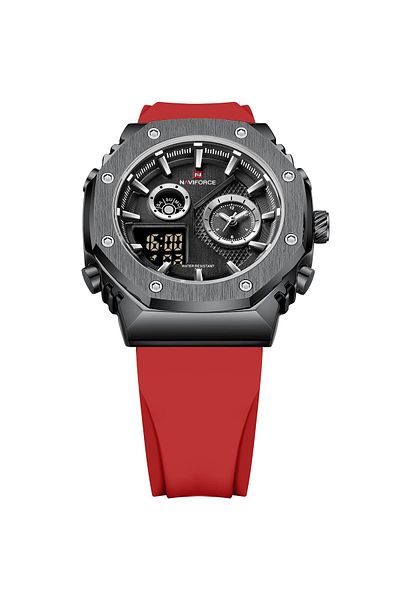 Naviforce Men Dual Display Analog Digital Watch Multifunctional Military Quartz Wrist Watches Sport Waterproof