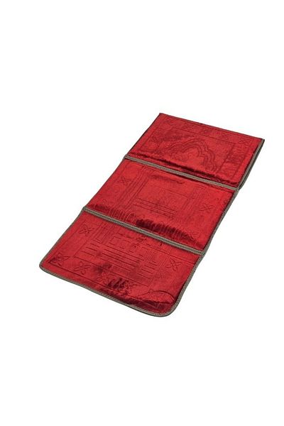 smart home Foldable padded prayer rug that doubles as a relaxation mat and floor seat with backrest.