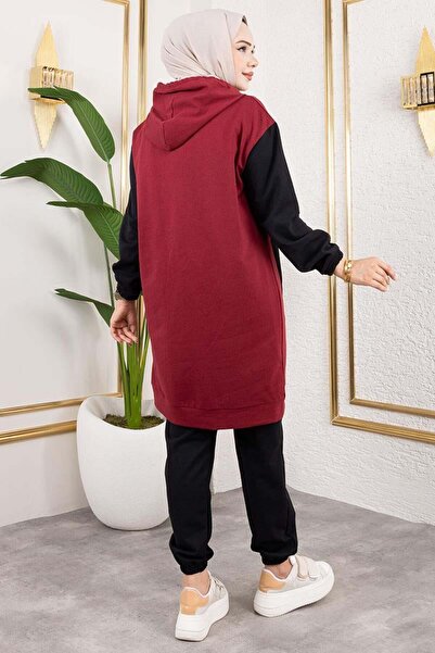 MG Διπλό Σετ Φόρμας ΜΑΥΡΟ ΜΠΟΡΝΤΟ