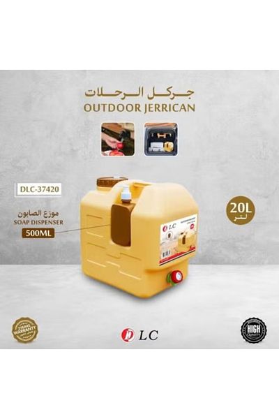 DLC 20L Portable Water Storage Container with Faucet, BPA Free Empty Water with 500ml Hand Wash Bottle