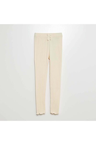 KIABI Ribbed leggings WHITE