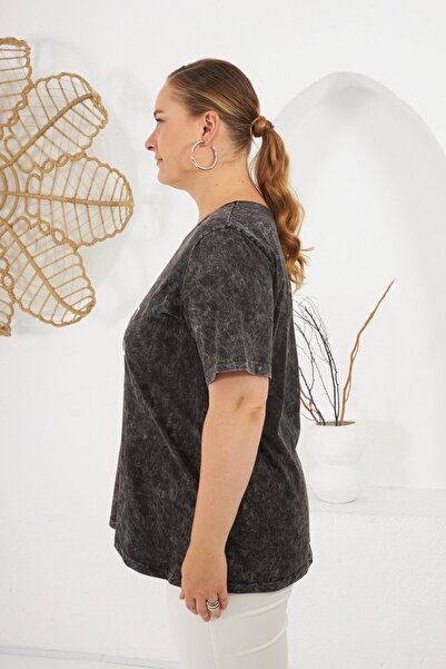 RMG Μπλουζάκι μεγάλου μεγέθους Piece Dye Smoked