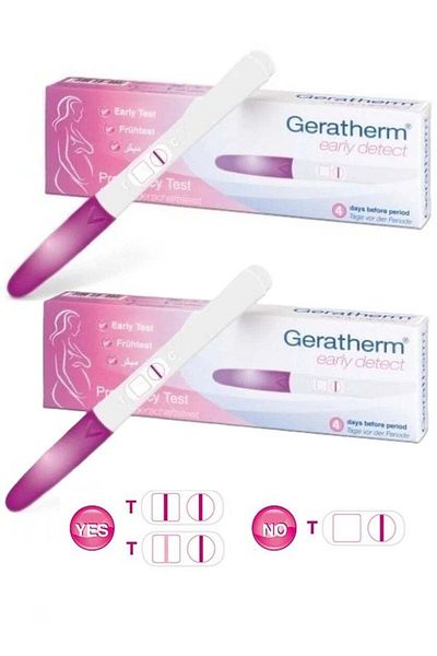 Geratherm Set Of Two Pieces Early Detect Rapid Pregnancy Test