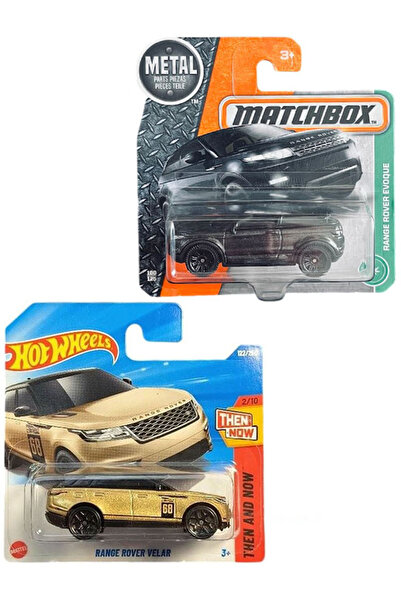 HOT WHEELS 2 Araç Set - Matchbox Range Rover Evoque (2016) & Hot Wheels Range...