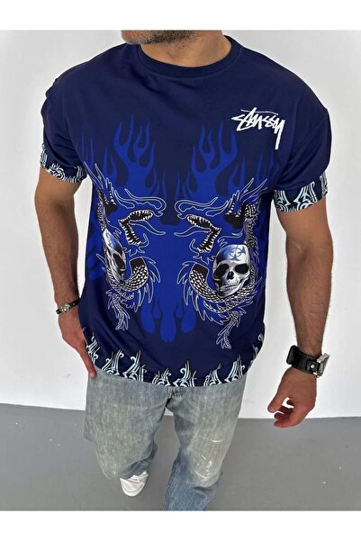 HAZEGO Μπλουζάκι Unisex Μπλουζάκι Κρου Νεκ Εντυπωσιακό Oversize - Λαχανί