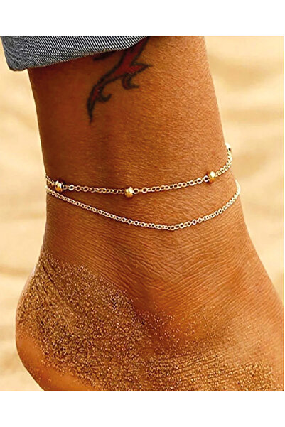 M Miel Women's Elegant Double Combination Anklet