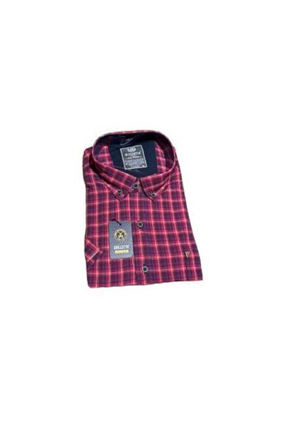 OEM Men's short-sleeved plaid shirt