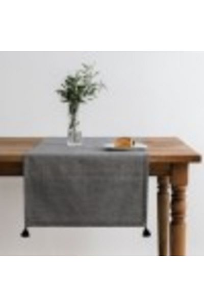DC Home Napron masa 50x150cm cu ciucuri, Selendi Negru