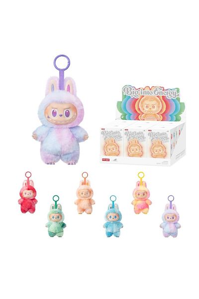 NO BRAND Plush Labubu Figurine – Surprise Keychain with Colorful Fur