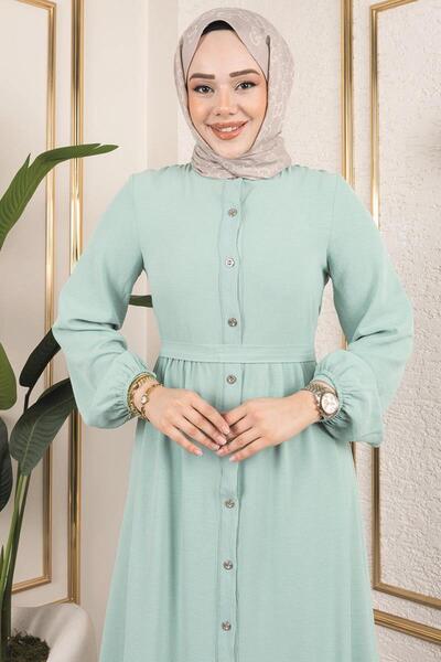 TGM Φόρεμα με πολλές στρώσεις αερομπίν κοριτσίστικο πράσινο