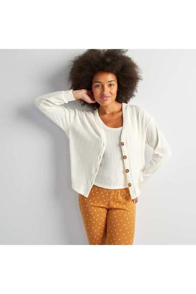 KIABI Pyjama vest top + cardigan set WHITE
