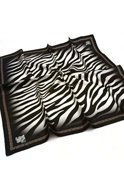 PİRAMİT LEVİDOR TREND TİVİL EŞARP ZEBRA SİYAH BEYAZ