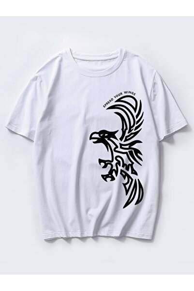 ZEMLİYA Μπλουζάκι με στάμπα ζώων και λογότυπο, κοντομάνικο, με στρογγυλή λαιμ...