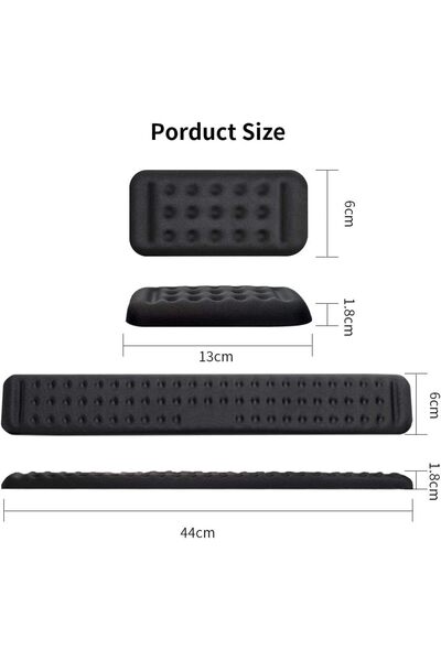 Generic Memory Foam Keyboard Wrist Rest Pad and Mouse Pad with Wrist Rest, Ergonomic Hand Palm Rest Support,
