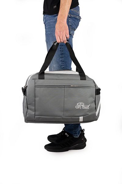 İMAKS Medium Size 45 cm Impertex Polyester Fabric Travel Sports Fitness Beach Bag Gray A500