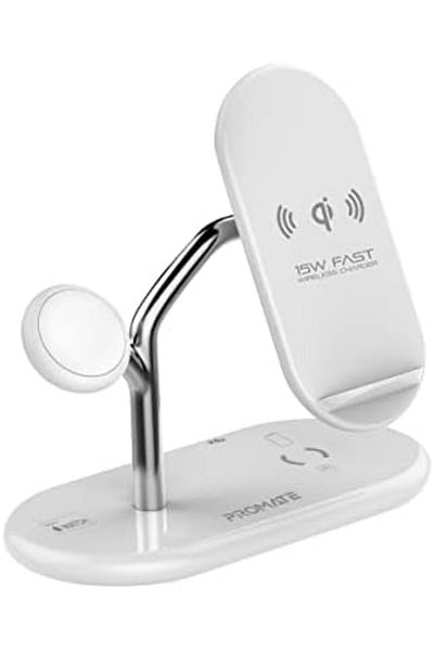 Promate Wireless Charging Station, 4-in-1 Charging Dock