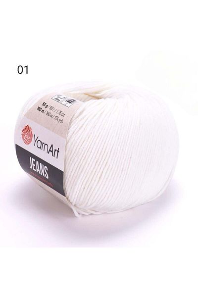 Yarnart YarnArt Jeans thread, color number 01, 1 spool
