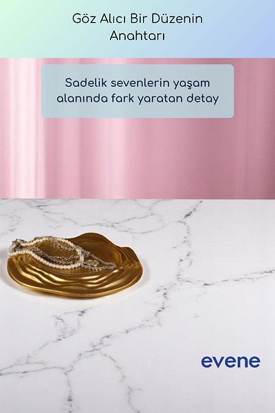 Evene Jewelry Organizer Makeup Organizer Cosmetic Organizer Διακοσμητικό πιάτο Χρυσό Χρώμα Μοντέλο 26