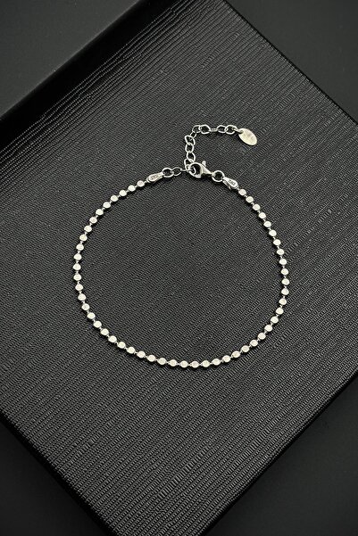 FRNCH 925 Ayar Gümüş İtalyan Model Gümüş Renk Erkek Bileklik FRJ12607-3607-A