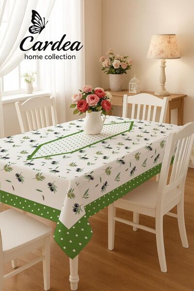 Cardea Home Collection Față de masă cu imprimare digitală de producție specială cu tematică măsline