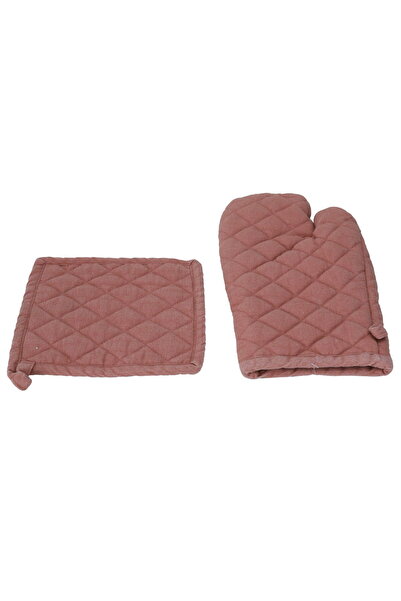 Generic Glove + handle set, Al Saif Gallery cotton, 20 x 20 cm, 2 pieces - pink