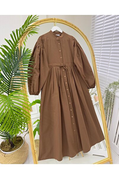 onix Prenses Elbise kahve