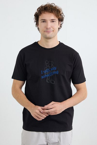 Fulla Moda Μπλουζάκι με κέντημα με κείμενο