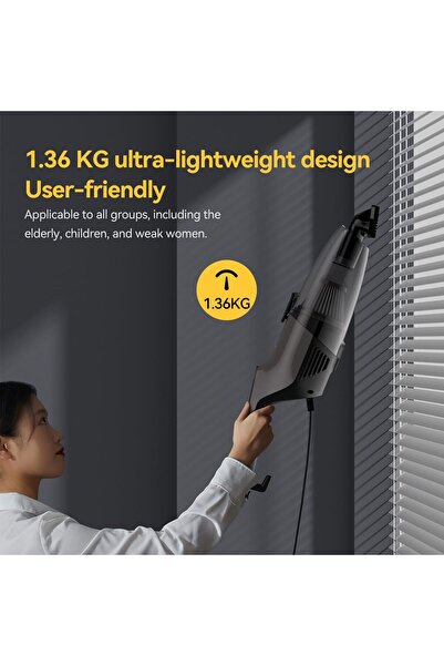 Deerma DX120C Vacuum Cleaner, 3 in 1 Multi-Function Handheld Vacuum Cleaners 600W 16000pa