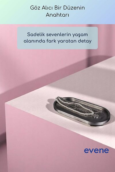 Evene Jewelry Organizer Makeup Organizer Cosmetic Organizer Διακοσμητικό πιάτο Ασημί Αντίκα Χρώμα Μοντέλο 36