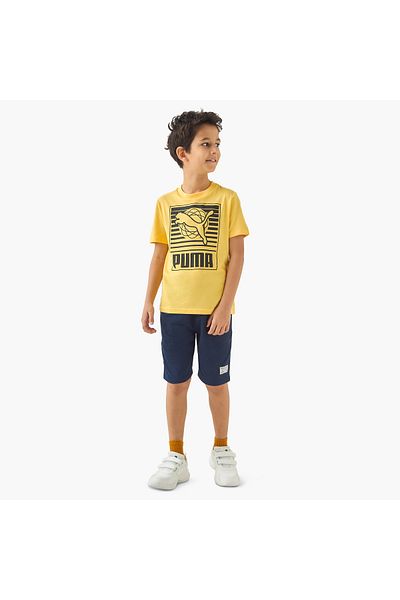 Juniors شورت سادة مع رباط للإغلاق وجيوب