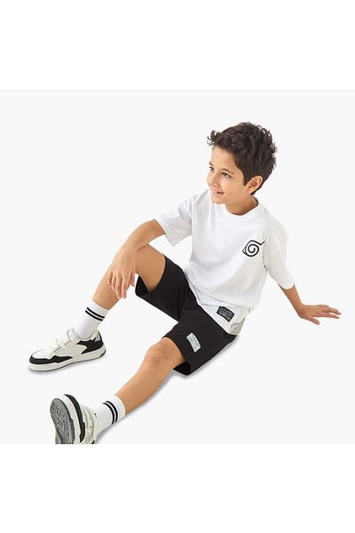Juniors شورت سادة مع رباط للإغلاق وجيوب